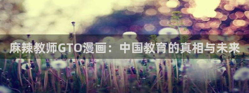yy漫画首页登：麻辣教师GTO漫画：中国教育的真相与未来