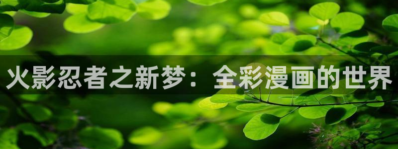韩国yy漫画：火影忍者之新梦：全彩漫画的世界