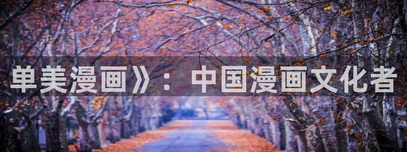 韩国yy漫画在线观看：单美漫画》：中国漫画文化者